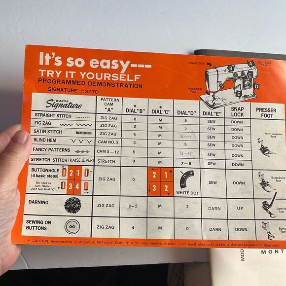 Vintage Wards Signature Sewing Machine extra parts, instruction book and quick s - Picture 12 of 13